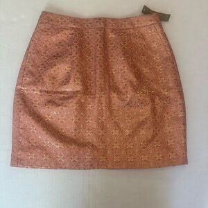 J.Crew Rose Gold Metallic Skirt Size 2